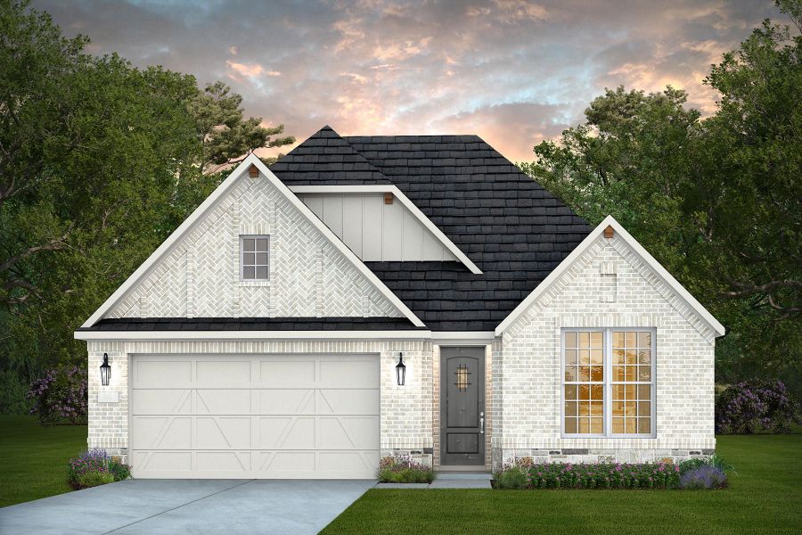 Representative exterior photo of a completed home built from the Doucette by Pulte Homes in Ryehill, Sugar Land, TX (Image 10).