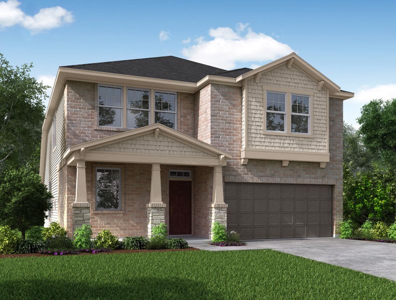 Representative exterior photo of a completed home built from the Alder by Beazer Homes in Arabella on the Prairie: Premier Collection, Richmond, TX (Image 2). Representative exterior photo of a completed home built from the Alder by Beazer Homes in Arabella on the Prairie: Premier Collection, Richmond, TX (Image 2).