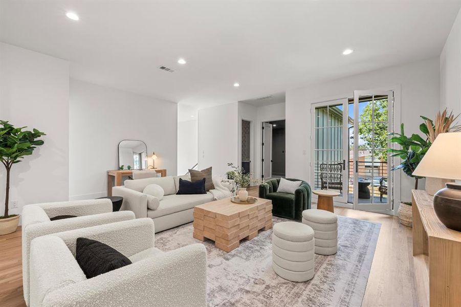 Furnished interior view inside a new home in , Dallas (Image 33).