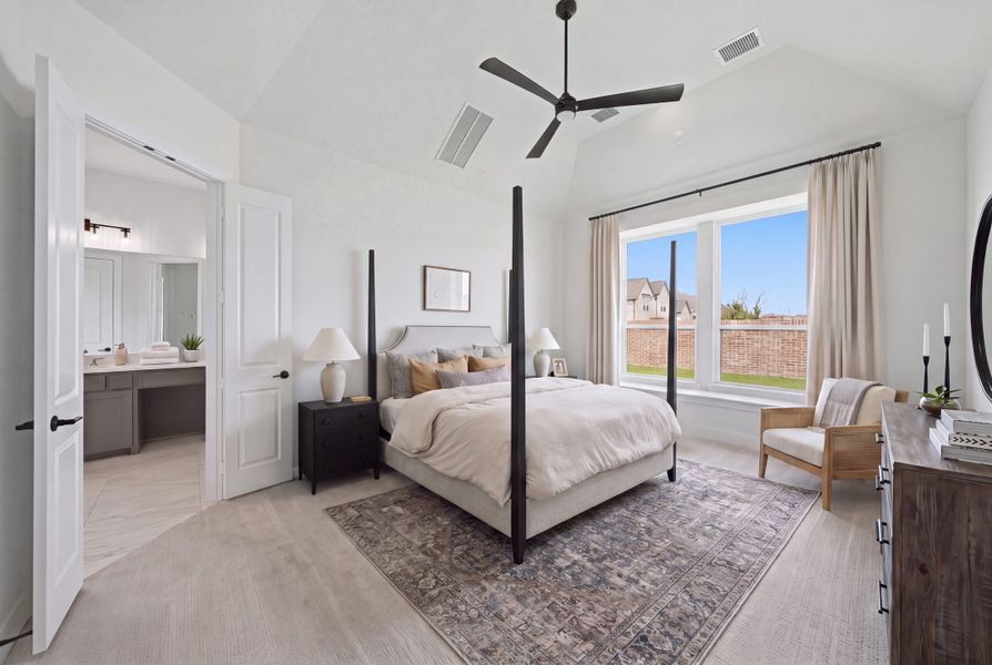 Furnished interior view inside a new home in Estates at Rockhill, Frisco (Image 30).