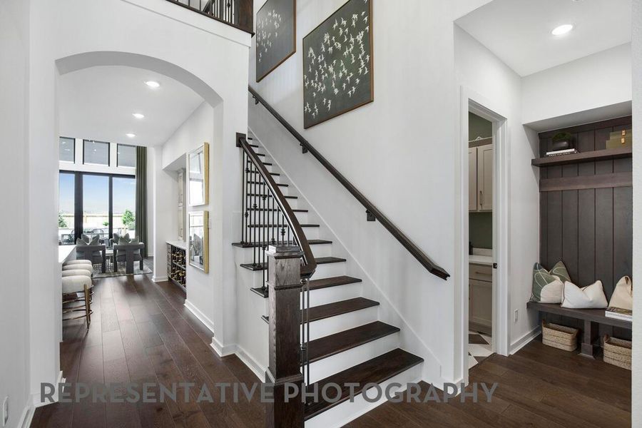 Furnished interior view inside a new home in Legacy, League City (Image 13).