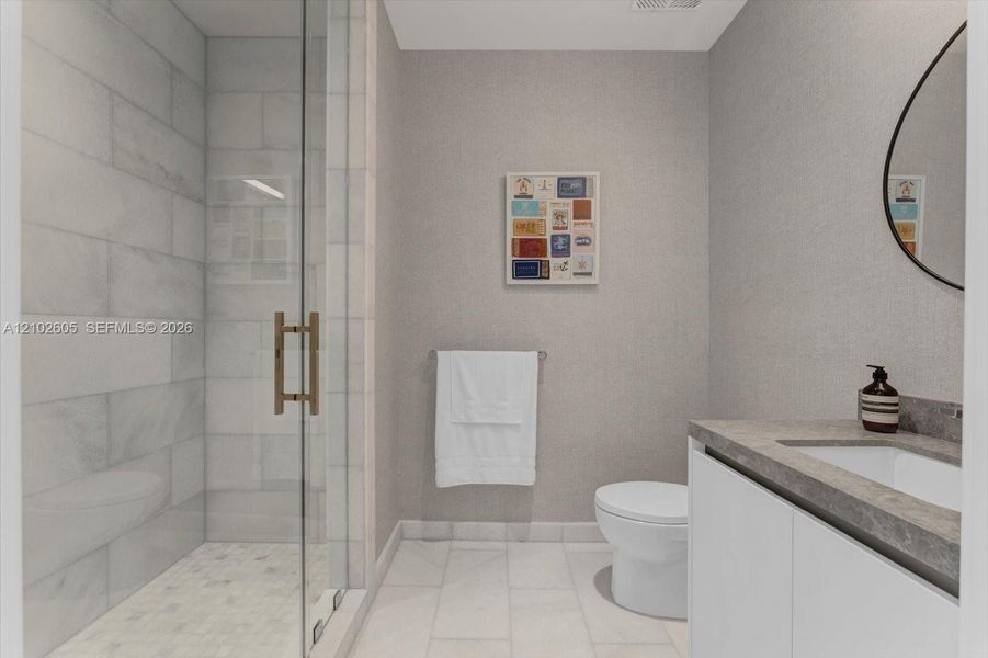Furnished interior view inside a new home in , Miami (Image 10).