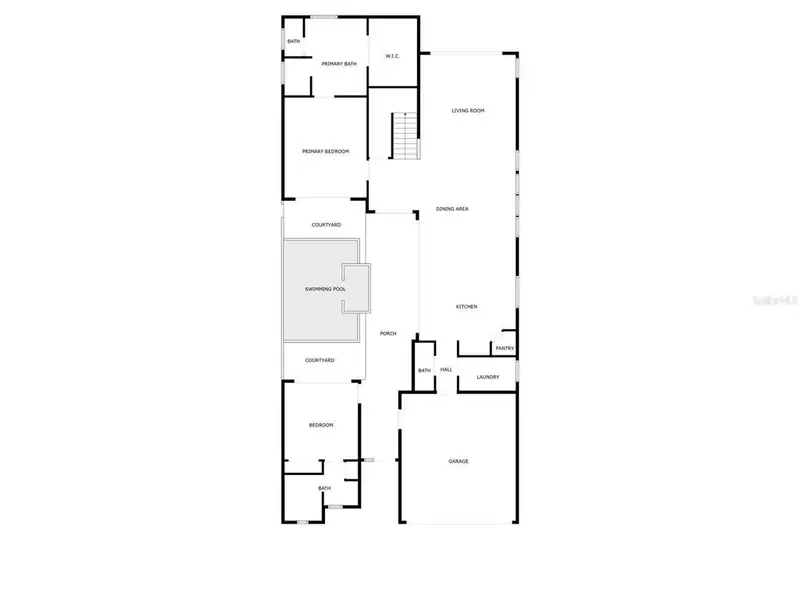 2D floor plan layout of this home in Hampton Green at Providence, Davenport, FL (Image 5).