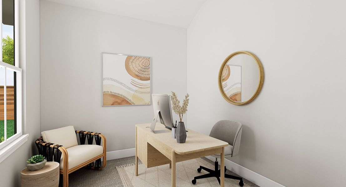 Representative furnished interior of a home built from the Cremello by Tri Pointe Homes in Painted Tree, McKinney (Image 7).