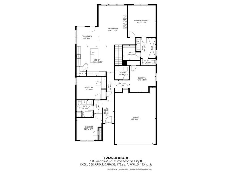 2D floor plan layout of this home in , Canton, GA (Image 6).
