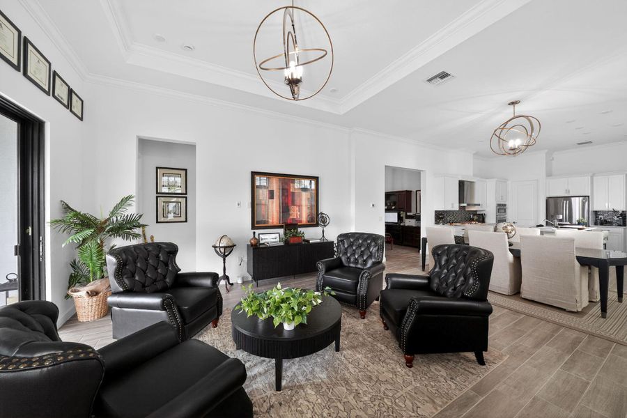 Furnished interior view inside a new home in Tesoro Club, Port St. Lucie (Image 10). Furnished interior view inside a new home in Tesoro Club, Port St. Lucie (Image 10).