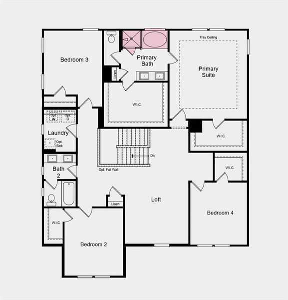 2D floor plan layout of this home in Falls Creek, Flowery Branch, GA (Image 2).