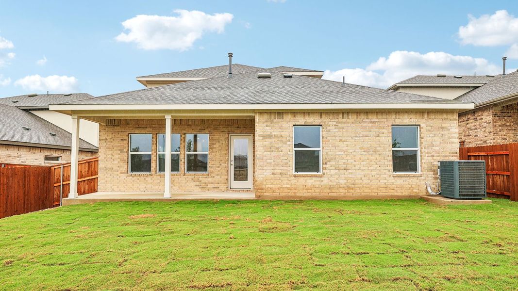 Exterior details and patio area of a home in Bar W Ranch, Leander (Image 22).