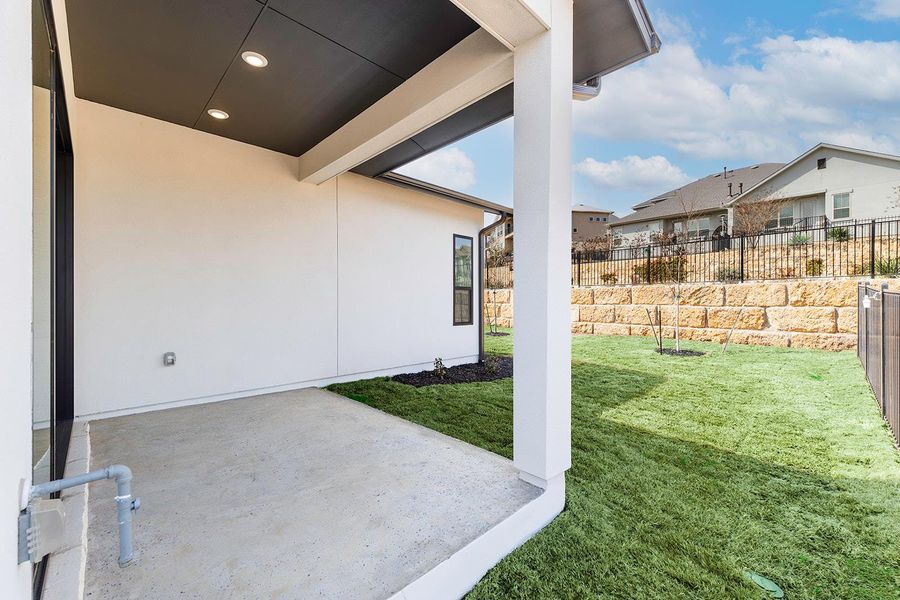 Back porch to fenced back yard Back porch to fenced back yard