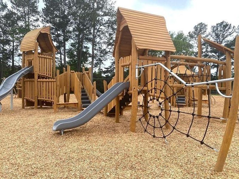 Lots of playground space at nearby Jerry Matheson Park