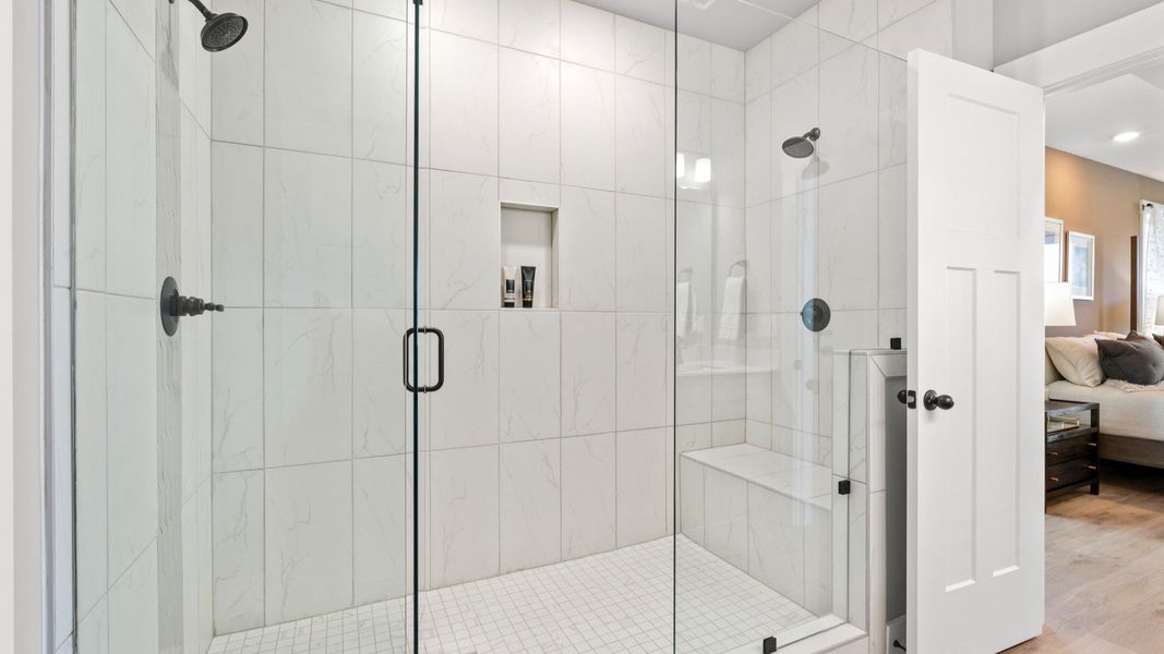 Primary Bathroom of The Middleton Design by DRB Homes