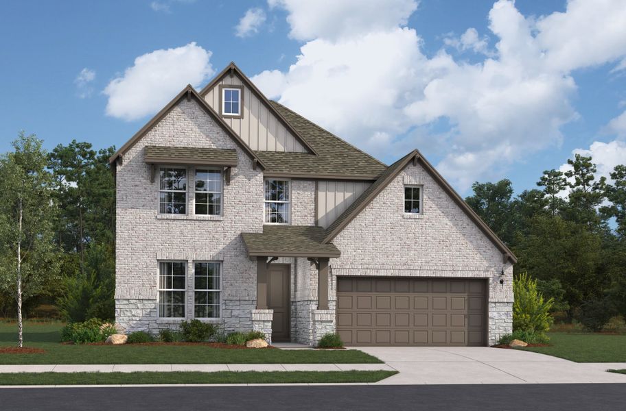 Representative exterior photo of a completed home built from the Salado by Beazer Homes in Westridge, San Antonio, TX (Image 5).