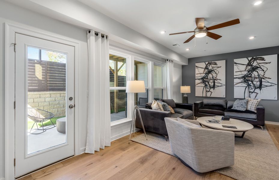 Representative furnished interior of a home built from the Hutton by Pulte Homes in Altus at The Quarter, Atlanta (Image 16).