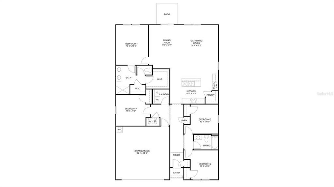2D floor plan layout of this home in , Palm Coast, FL (Image 3).