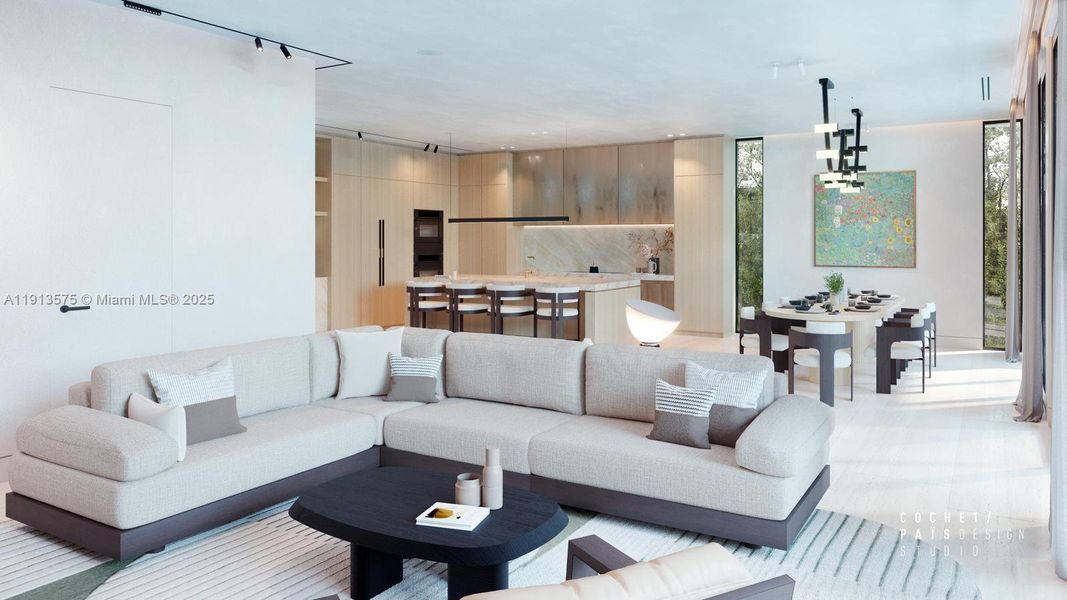 Furnished interior view inside a new home in , Miami (Image 4). Furnished interior view inside a new home in , Miami (Image 4).