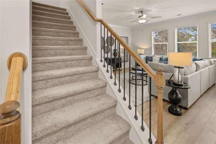 Furnished interior view inside a new home in Hillbrooke Preserve, Conyers (Image 48).