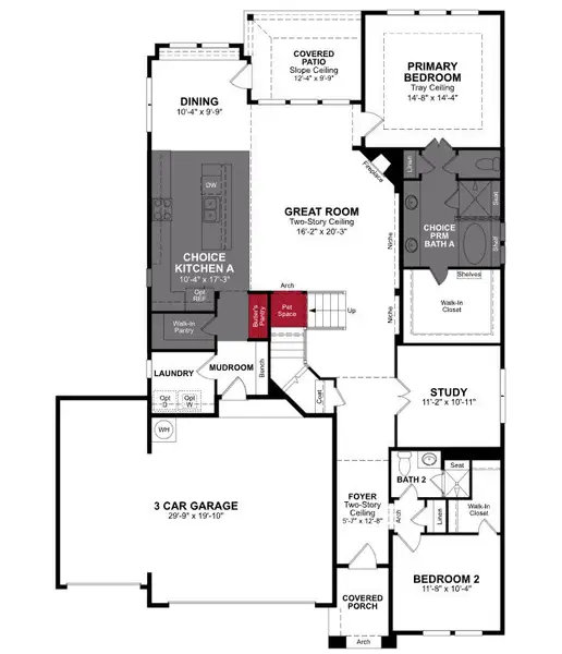 2D floor plan layout of this home in Lovers Landing, Forney, TX (Image 2). 2D floor plan layout of this home in Lovers Landing, Forney, TX (Image 2).