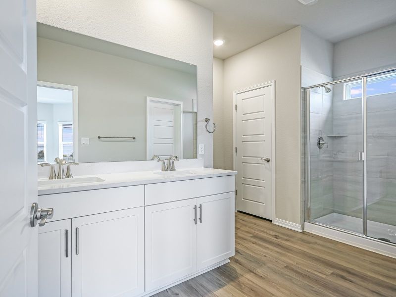 Furnished interior view inside a new home in Butler Farms - Boulevard Collection, Liberty Hill (Image 4).