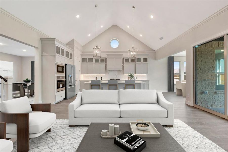 Furnished interior view inside a new home in Sterling Greene, Arlington (Image 7). Furnished interior view inside a new home in Sterling Greene, Arlington (Image 7).