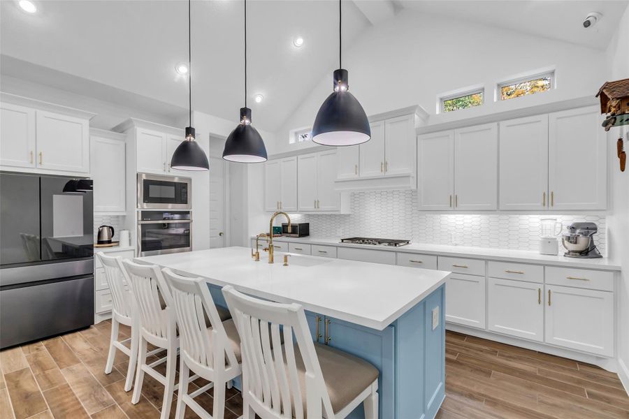 Kitchen with island seating Kitchen with island seating