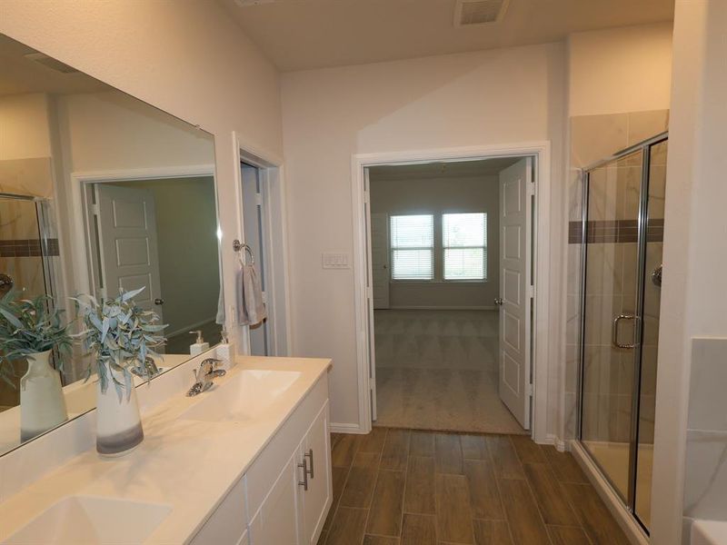 Furnished interior view inside a new home in The Preserve, Justin (Image 9).