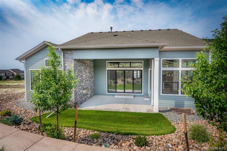 Front exterior of a new home in Cloverleaf - Pinnacle Collection, Monument, CO, highlighting curb appeal (Image 24).