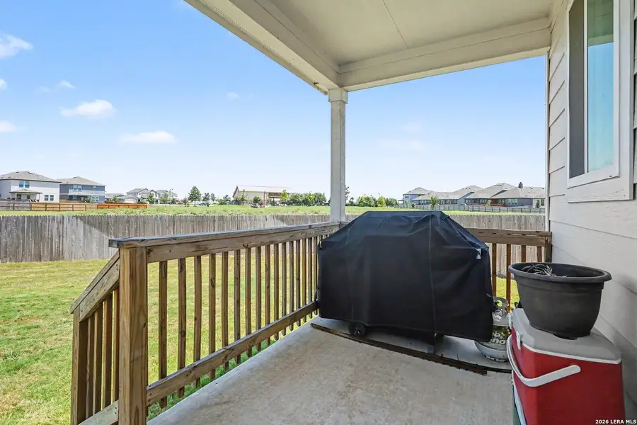 Exterior details and patio area of a home in Lily Springs, Seguin (Image 3).