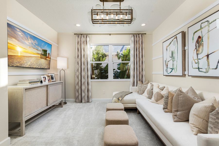 Representative furnished interior of a home built from the Jasmine by GL Homes in Valencia Ridge (55+), Wesley Chapel (Image 9).