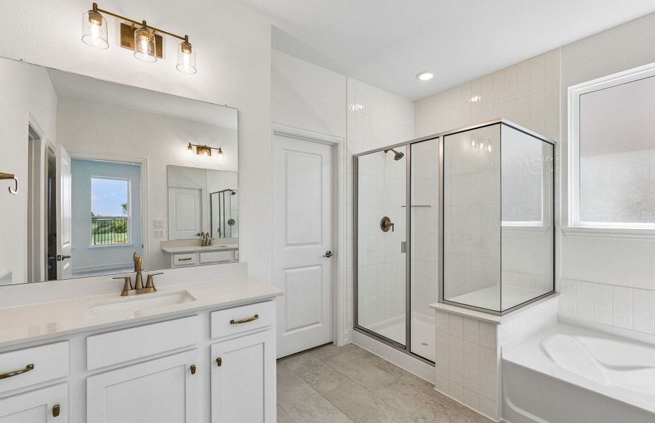 Furnished interior view inside a new home in Creekview Meadows, Pilot Point (Image 11).
