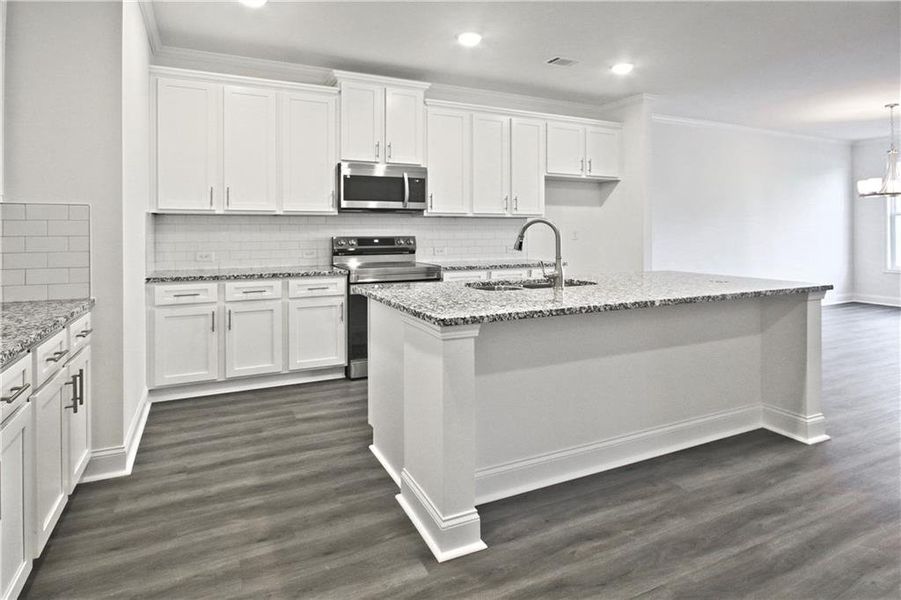 Furnished interior view inside a new home in Somerset at Riverbrook, Gainesville (Image 8). Furnished interior view inside a new home in Somerset at Riverbrook, Gainesville (Image 8).