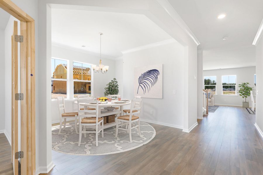 Furnished interior view inside a new home in Sweetgrass at Summers Corner, Summerville (Image 6).