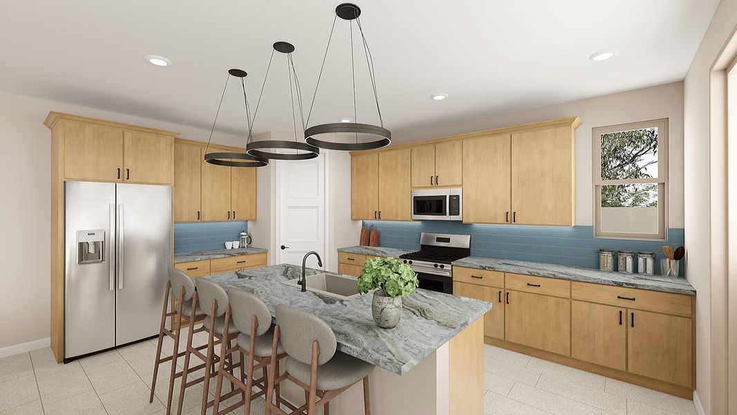 Representative furnished interior of a home built from the Jade Plan 4001 by Tri Pointe Homes in Waterston Central, Gilbert (Image 4).