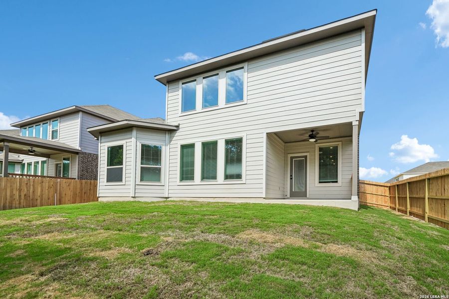 Exterior details and patio area of a home in Fox Falls, Boerne (Image 4).