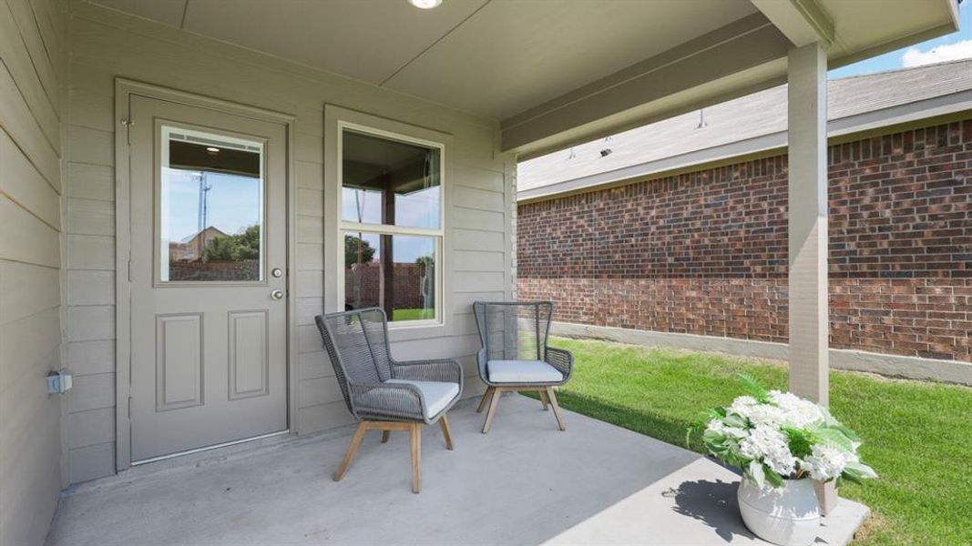 Patio - All Home and community information, including pricing, included features, terms, availability and amenities, are subject to change at any time without notice or obligation. All Drawings, pictures, photographs, video, square footages, floor plans, elevations, features, colors and sizes are approximate for illustration purposes only and will vary from the homes as built.
