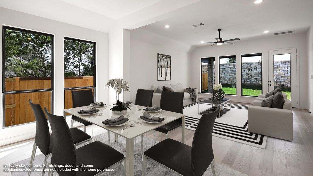 Furnished interior view inside a new home in 6 Creeks 45', Kyle (Image 5).