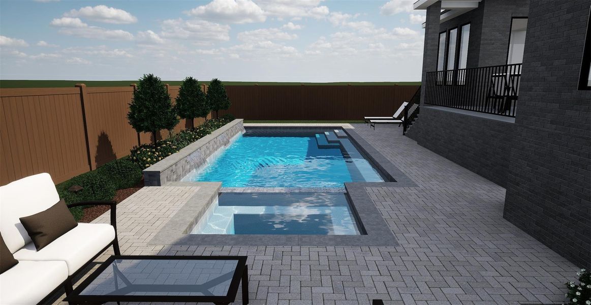 Pool rendering for illustrative purposes only. Pool is not included in the listing price.
