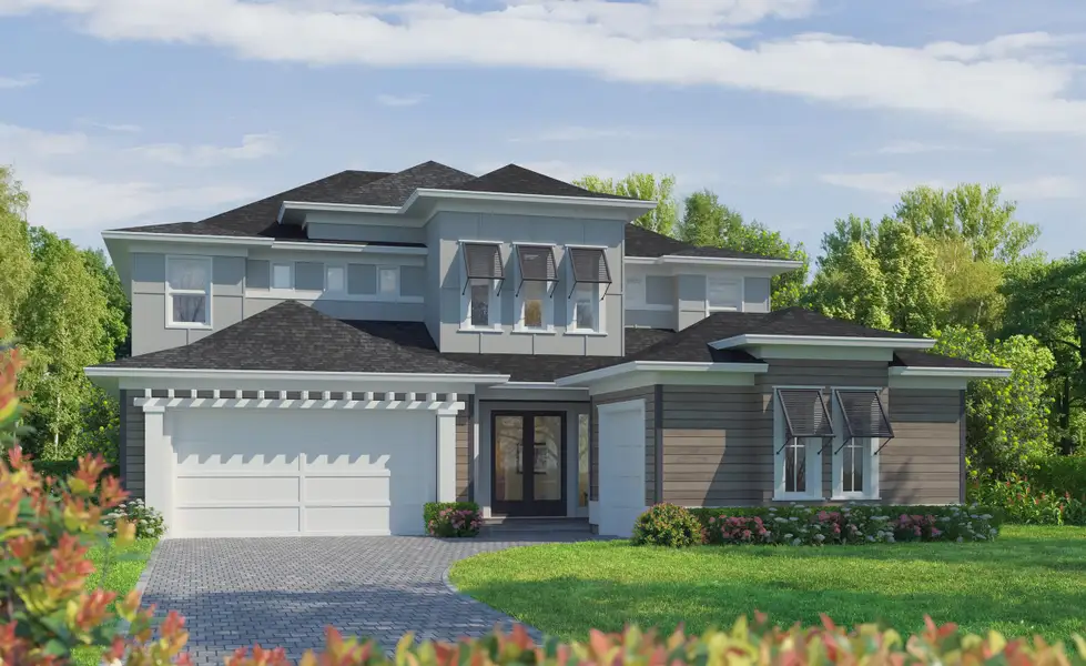 Representative exterior photo of a completed home built from the Brooklyn by ICI Homes in Wellen Park, Venice, FL (Image 4). Representative exterior photo of a completed home built from the Brooklyn by ICI Homes in Wellen Park, Venice, FL (Image 4).