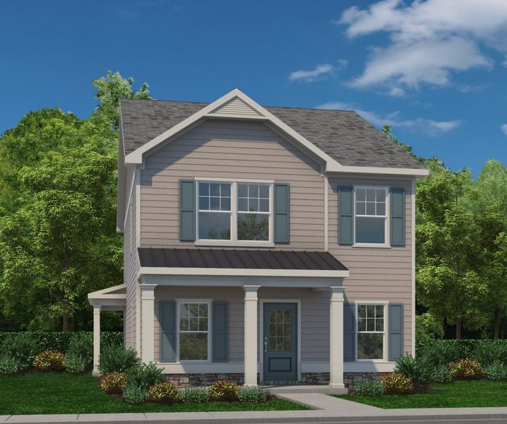 Representative exterior photo of a completed home built from the Kinsley by Piedmont Residential in Magnolia Trace, Flowery Branch, GA (Image 3).