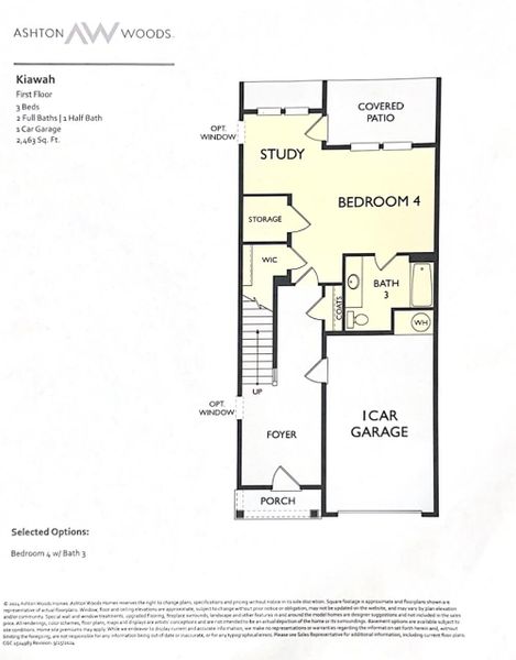 2D floor plan layout of this home in , Summerville, SC (Image 3).