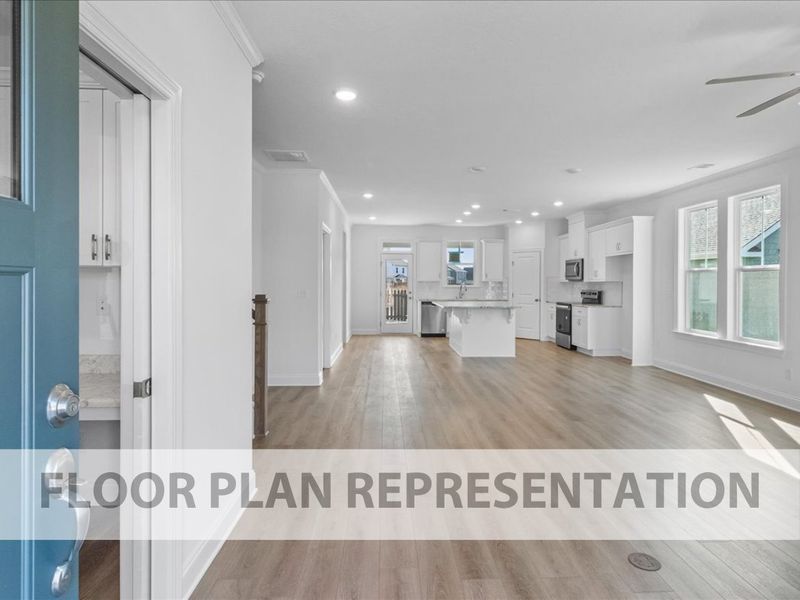 Representative furnished interior of a home built from the Starling by Ivey Homes in Tillery Park, Grovetown (Image 7).