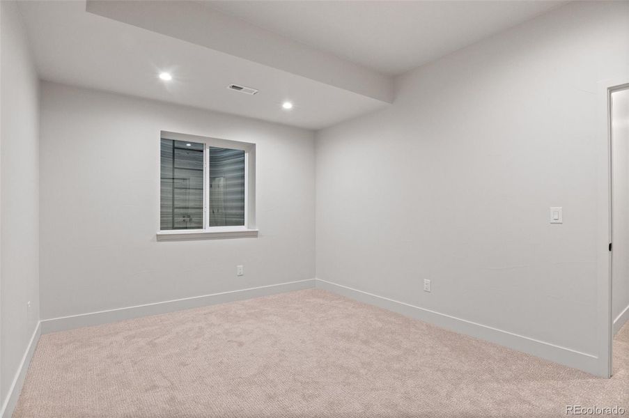 4th bedroom in basement