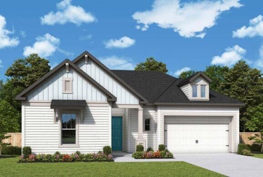 Front exterior of a new home in Nexton – Midtown – The Garden Collection, Summerville, SC, highlighting curb appeal (Image 2). Front exterior of a new home in Nexton – Midtown – The Garden Collection, Summerville, SC, highlighting curb appeal (Image 2).