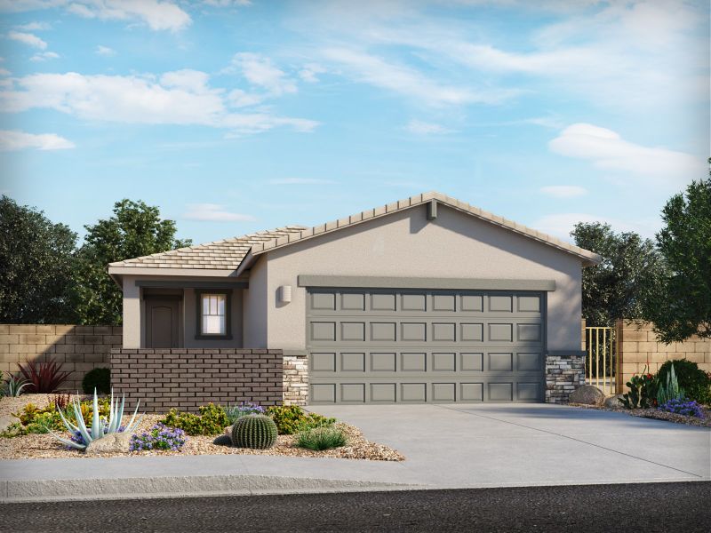 Representative exterior photo of a completed home built from the Opal by Meritage Homes in Summerstone II, Tucson, AZ (Image 16).