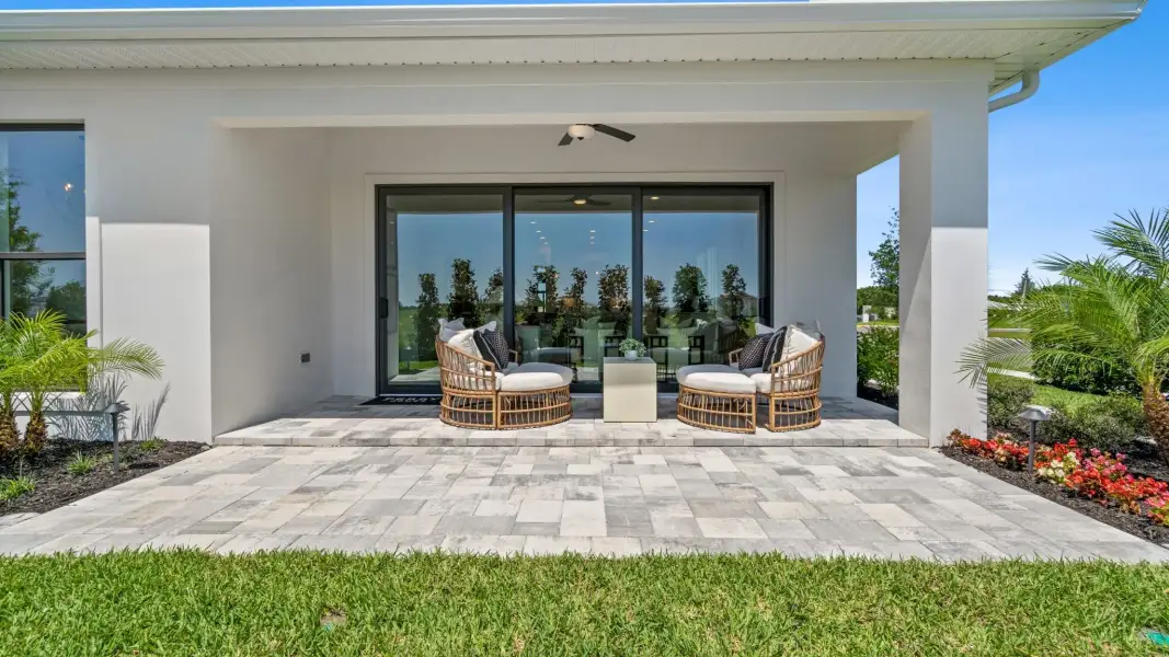 Exterior details and patio area of a home in Magnolia Bay, Nokomis (Image 2). Exterior details and patio area of a home in Magnolia Bay, Nokomis (Image 2).