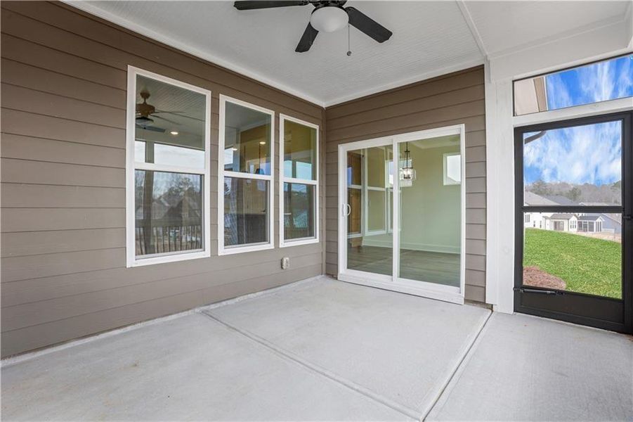 Exterior details and patio area of a home in Twin Lakes, Hoschton (Image 3). Exterior details and patio area of a home in Twin Lakes, Hoschton (Image 3).