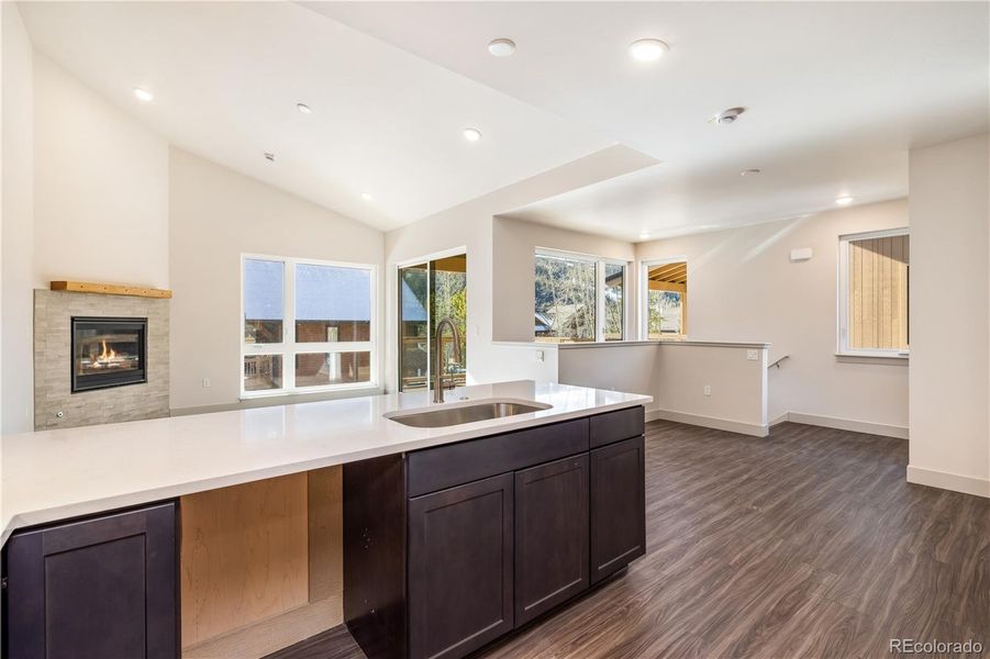 Living area. Please note this unit is under construction.