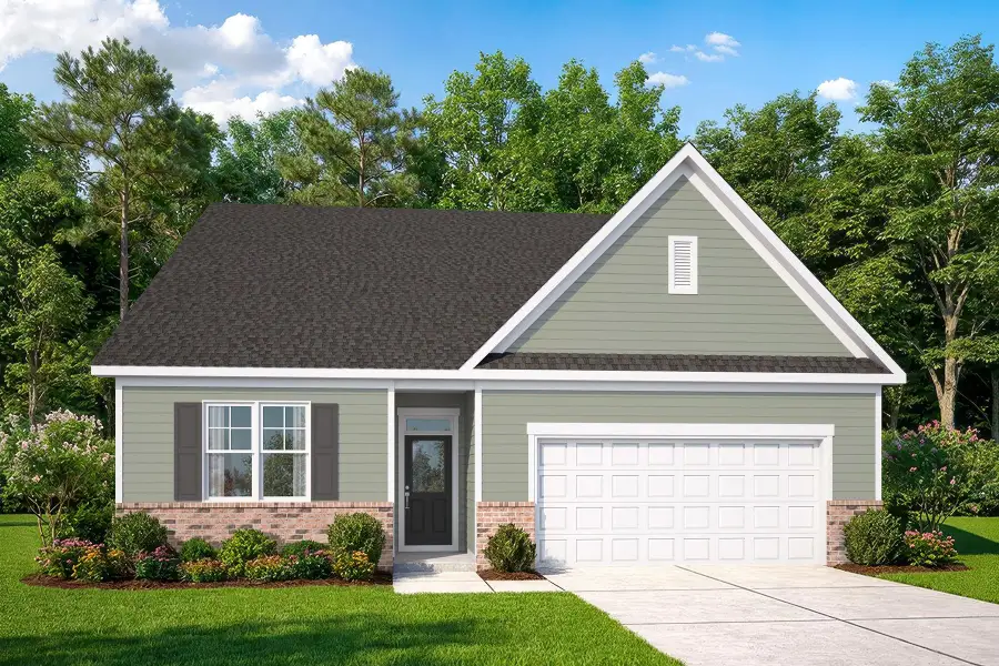 Representative exterior photo of a completed home built from the Pinehurst by McKee Homes in Terrapin, Leland, NC (Image 1). Representative exterior photo of a completed home built from the Pinehurst by McKee Homes in Terrapin, Leland, NC (Image 1).