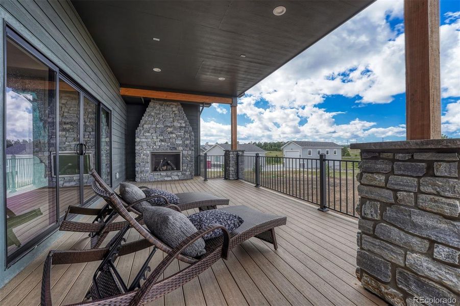 Exterior details and patio area of a home in , Colorado Springs (Image 1).