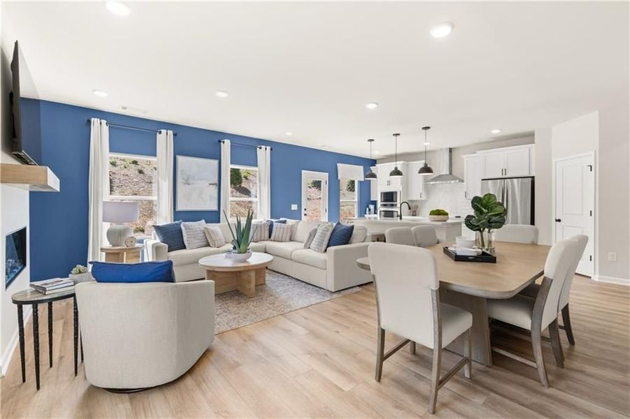 Furnished interior view inside a new home in The Bluffs, Canton (Image 9).