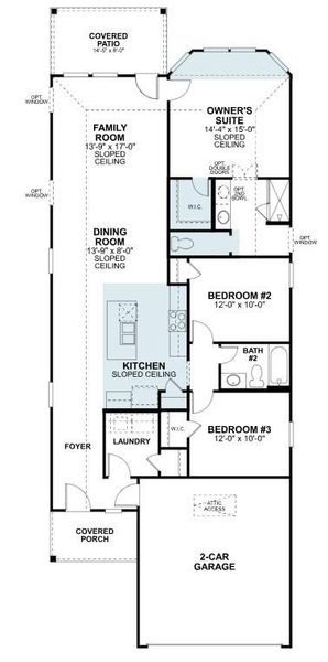 2D floor plan layout of this home in Moran Ranch, Willis, TX (Image 5).